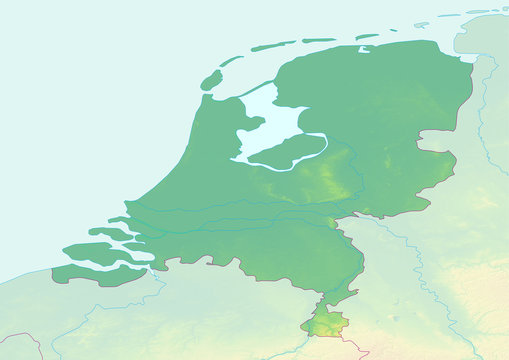 Karte der Niederlande ohne Beschriftung