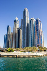 Fototapeta na wymiar Dubai Marina skyscrapers view