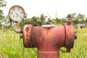 Red Fire Hydrant on City Roadside