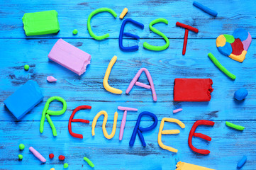 cest la rentree, back to school written in french
