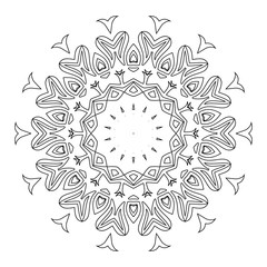 Vector Beautiful Deco Black Mandala