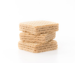 coffee wafer on white background