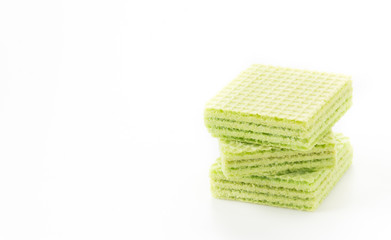 pandanus wafer on white background