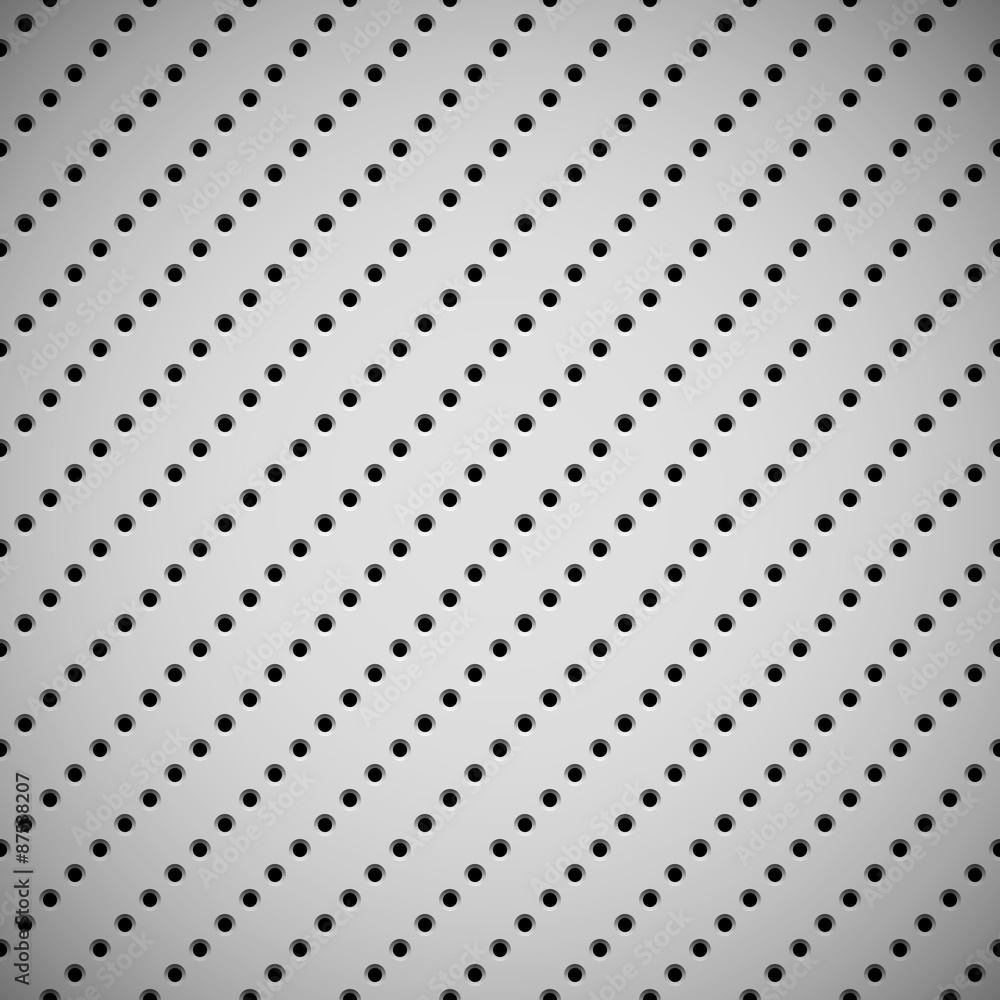 Poster white background with perforated pattern