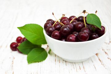 Bowl with cherries