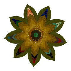 Vector Beautiful Deco color Mandala