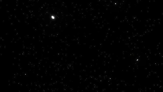 Space and Stars Animation on Black Background
