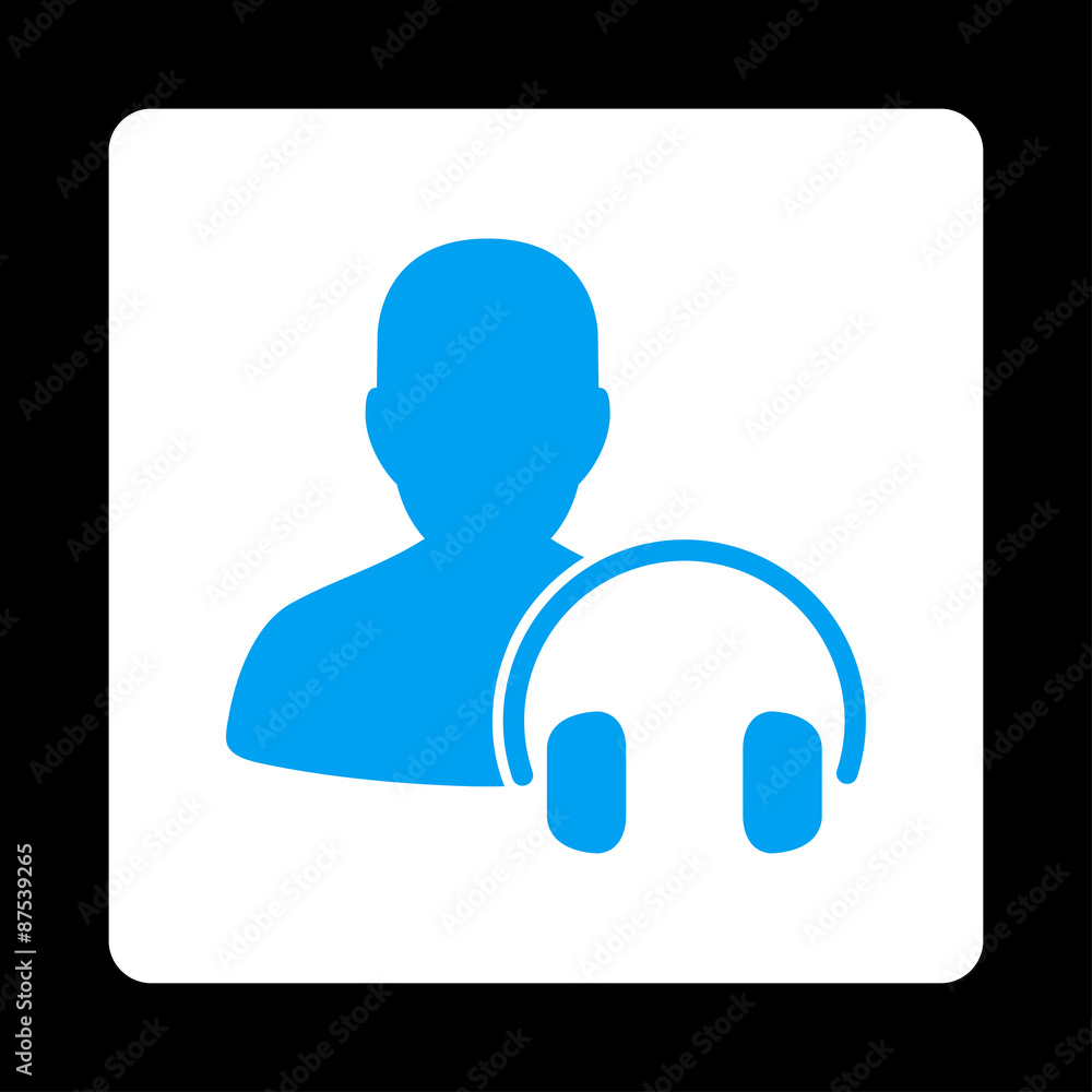 Aufkleber operator icon from commerce buttons overcolor set