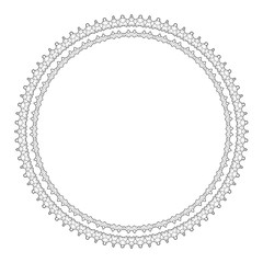 Vector Beautiful Deco Black Mandala.