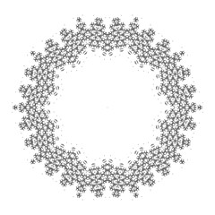 Vector Beautiful Deco Black Mandala.