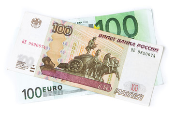 Euro und Rubel
