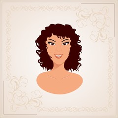 face portrait of beautiful girl