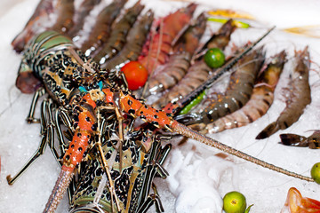 Fresh seafood in asian market
