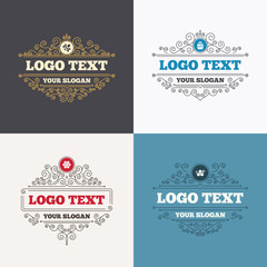 Honey icon. Honeycomb cells with bees symbol.