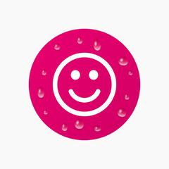 Fototapeta premium Smile icon. Happy face symbol.