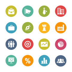 Business Icons, Circle Series
