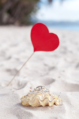 Fototapeta premium Romantic tropical scene on beach