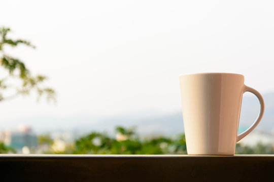 Morning Cup Of Coffee On Balcony