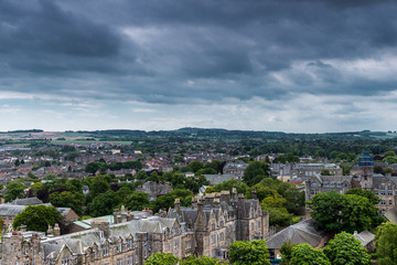 St Andrews city view from cathedral tower. Scotland