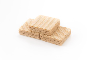 coffee wafer on white background