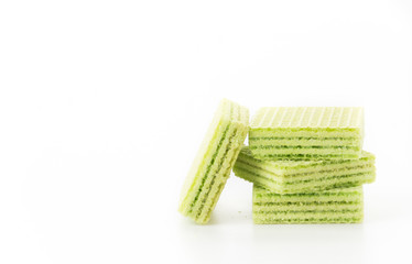 pandanus wafer on white background