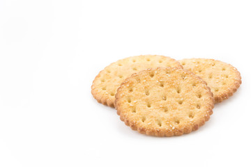 marie sesame biscuit on white background