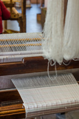 Silk on the loom.