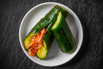 オイキムチ　漬け物　きゅうり　Cucumber Kimchi