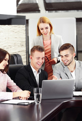 Business people working in conference room