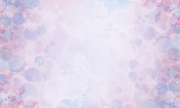 Watercolor Painted Background - a light and arty background with watercolor paint splashes in attractive pink and blue colors.