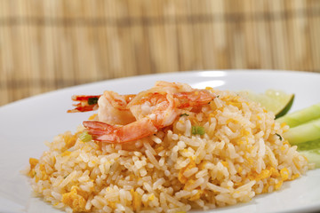 Fried rice thai food,Shrimp fried rice.