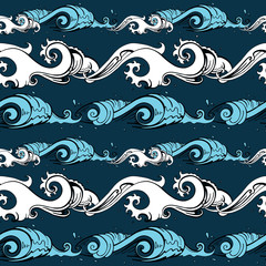Sea waves. Seamless background