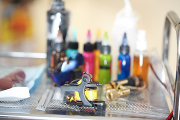 Work place of tattoo master
