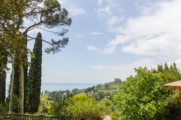 Fototapeta premium Coastline with blue sky