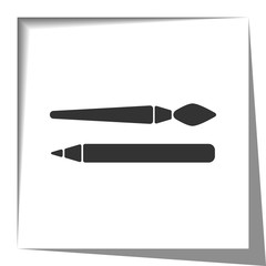 Paintbrush paper cut out