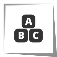 Abc blocks paper cut out