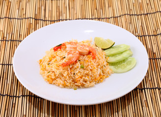 Fried rice thai food,Shrimp fried rice.