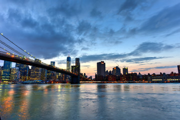 Fototapeta na wymiar Brooklyn Bridge and Manhattan View