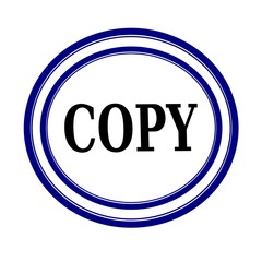 COPY black stamp text on white backgroud