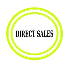 DIRECT SALES black stamp text on white