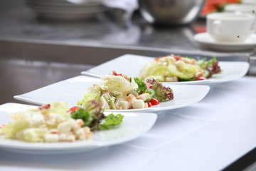 Food on white plate