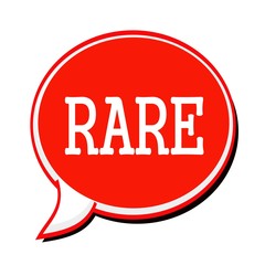 RARE white stamp text on red Speech Bubble