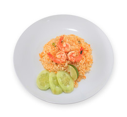 Fried rice thai food,Shrimp fried rice.