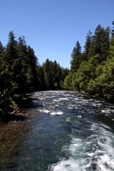 clean clear river running through the mountains