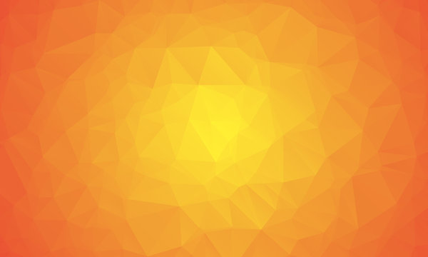 Shades of orange abstract polygonal geometric background - low