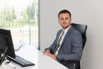 Businessman With Computer