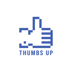 retro pix element thumbs up icon