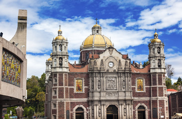 Naklejka premium New Old Basilica Shrine of Guadalupe Mexico City Mexico