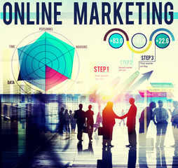 Online Marketing Global Business Strategy Concept