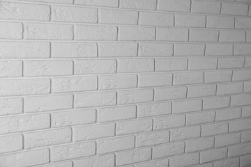 Naklejka premium White brick wall background